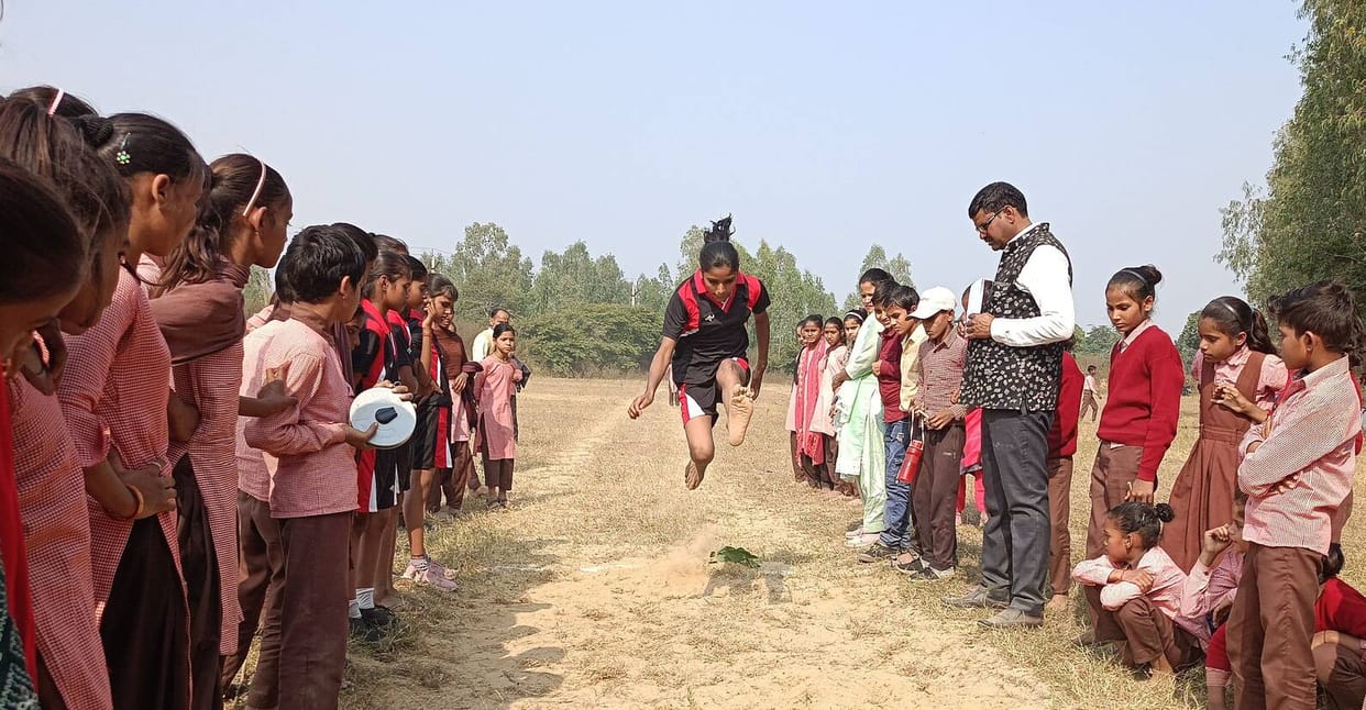 Khandak school students were ahead in running and kabaddi.