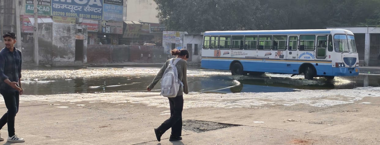 Sewage has not been drained for a week