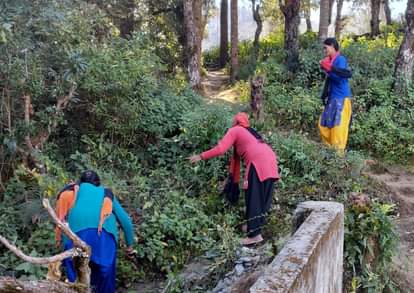 Fearing leopards, villagers began cutting bushes.
