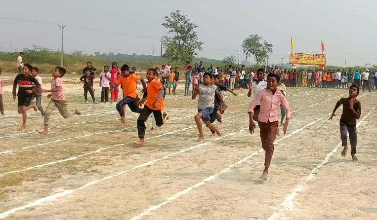 Students displayed their talent in the race and were awarded at the end
