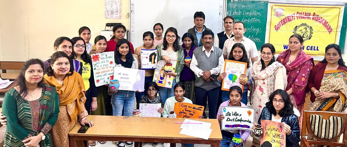 Deepika first in debate competition and Bharti first in slogan