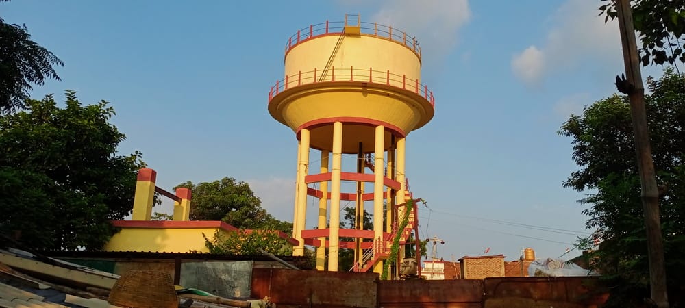 The water tank has become a showpiece and we still wait for pure drinking water.