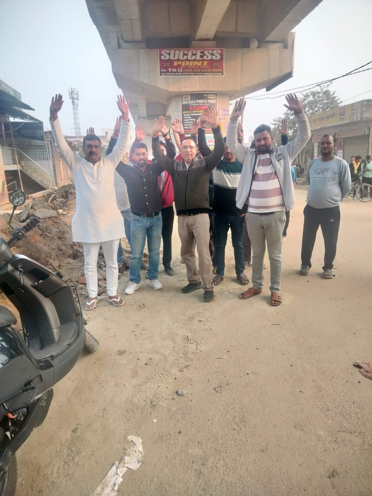 Construction of drain on Kesarikheda flyover stopped, protest