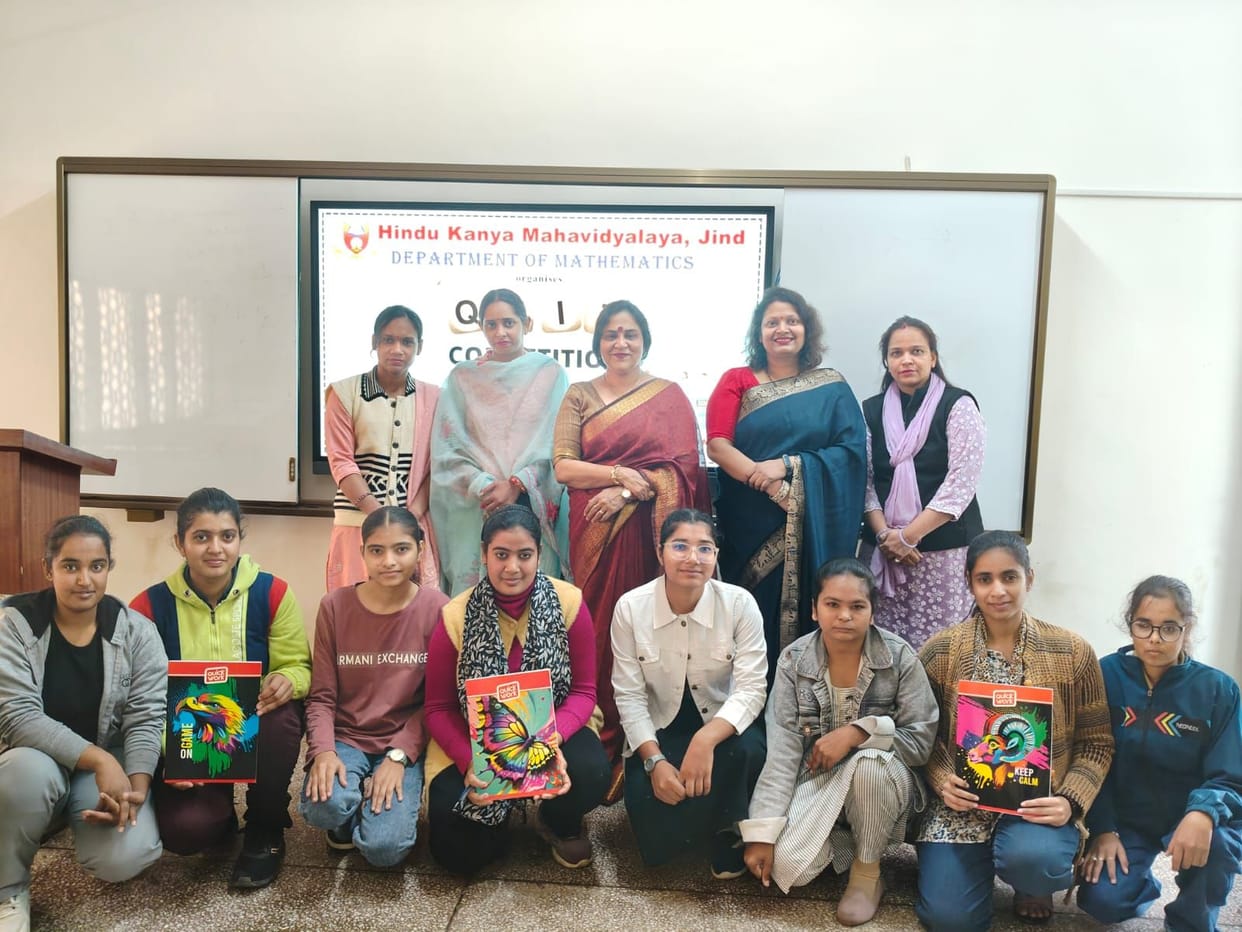 Garima and Pooja won the math quiz competition.