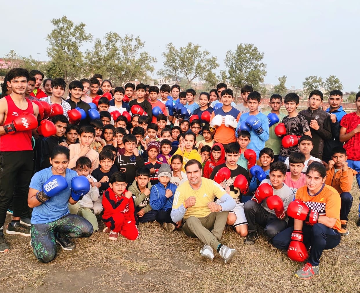 Eleven international boxing daughters emerged from the village stadium.