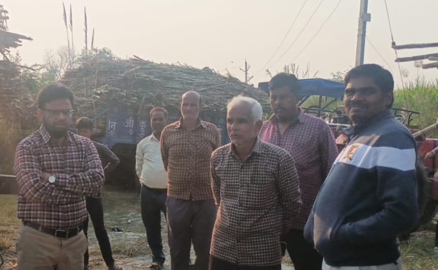 Weighing begins at sugarcane procurement center, farmers happy