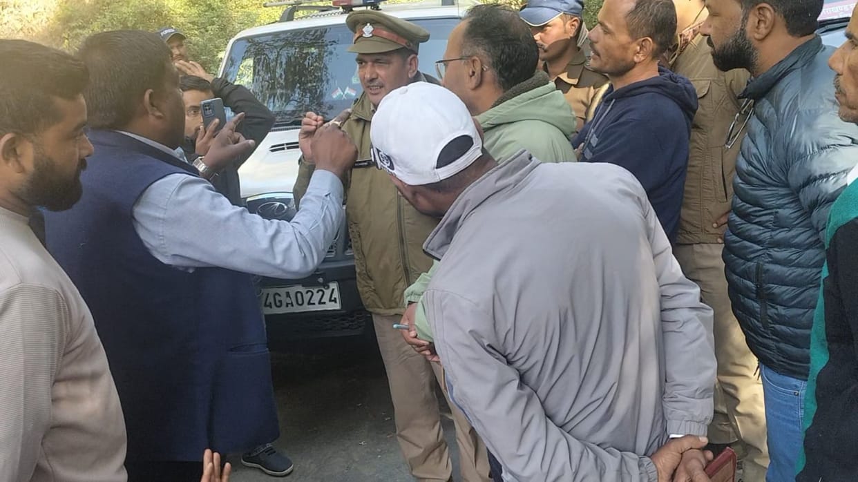 Angry residents protested on the highway after a leopard attack