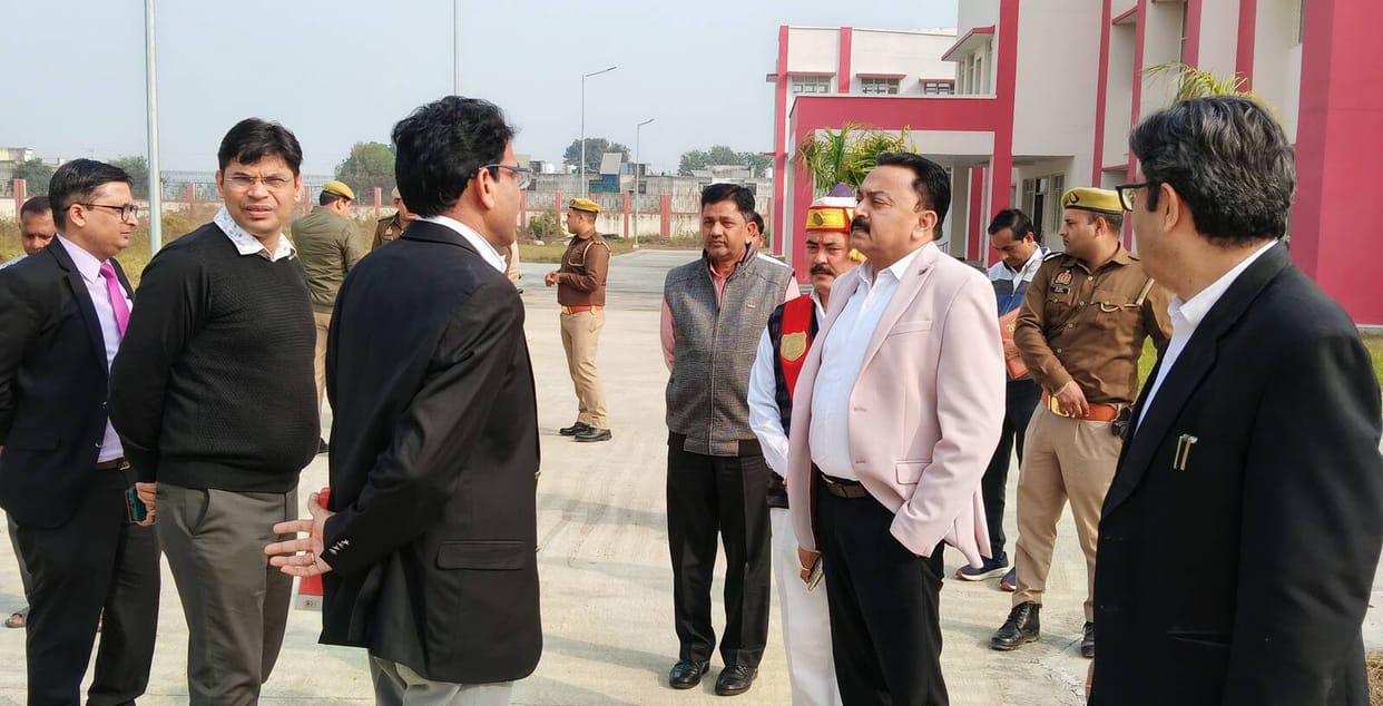 District Judge inspected the under-construction court complex
