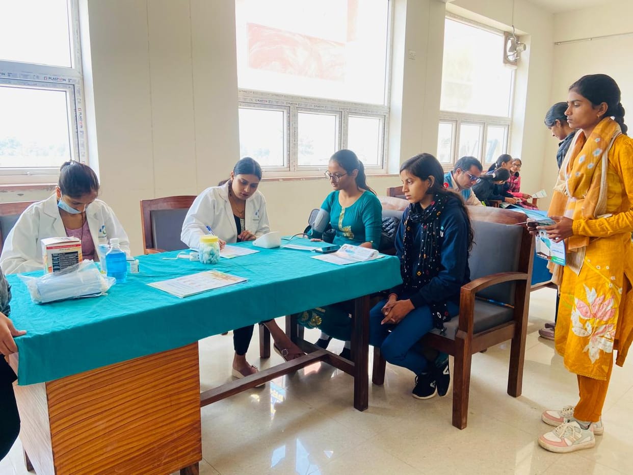 65 girl students got health checkup done