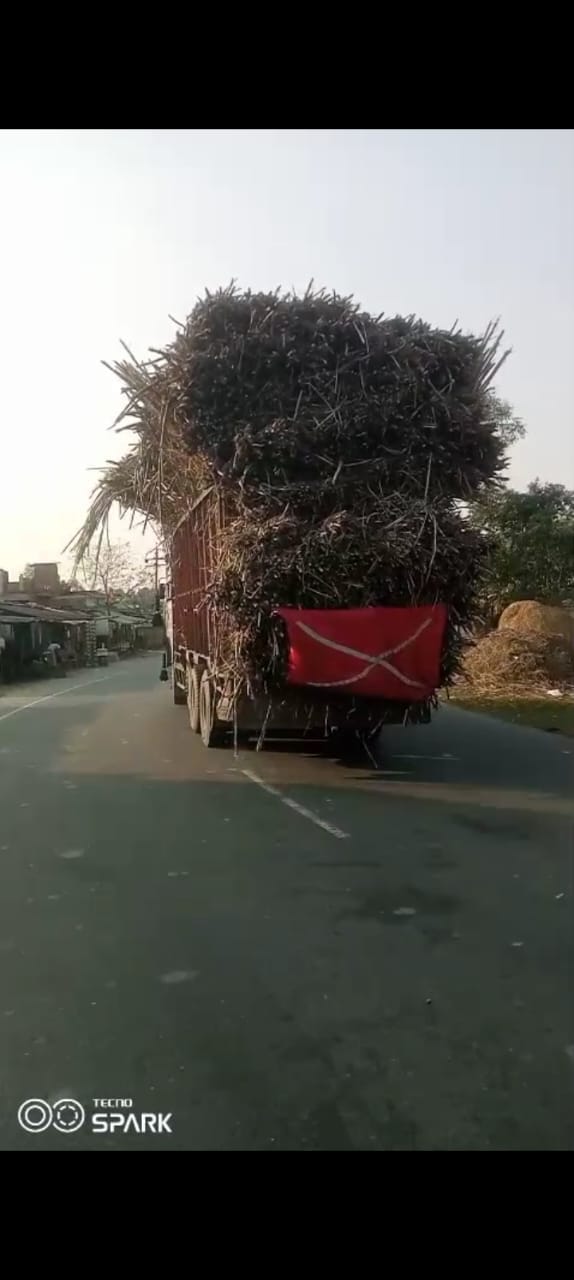 Danger from overloaded sugarcane trucks, responsible people silent