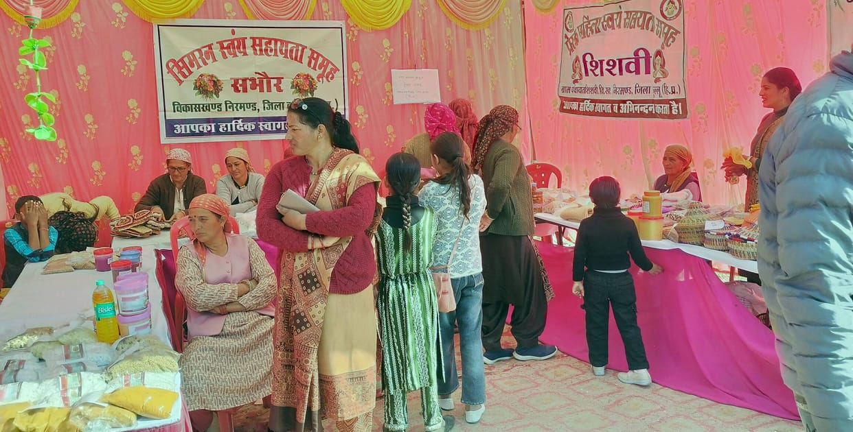 The exhibitions organised by various departments at the Nirmand fair also became the centre of attraction.