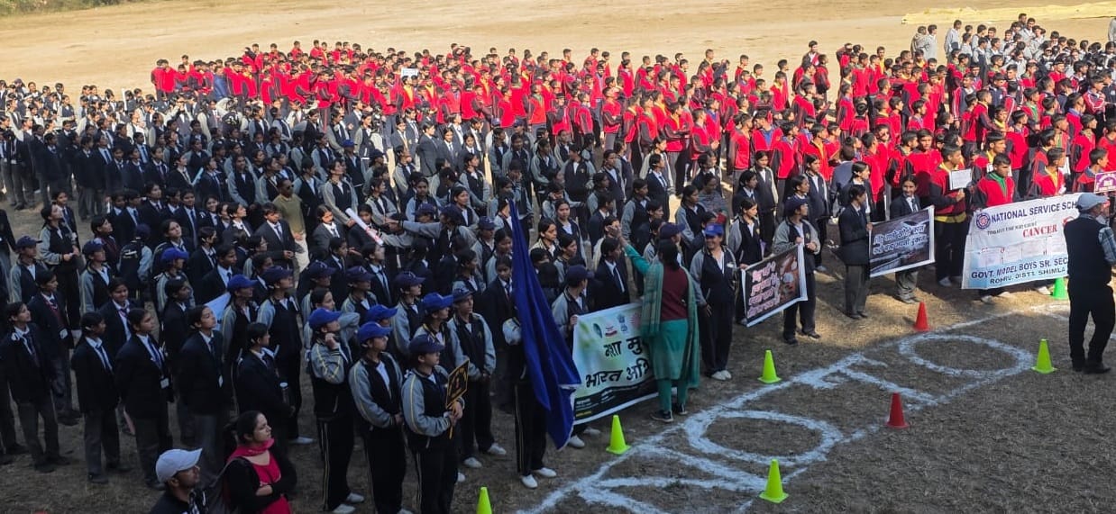 Students in Rohru took out a rally against chitta.