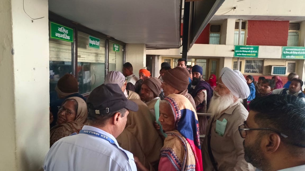 Crowds gather at the Civil Hospital, with eye OPDs, orthopedics, and surgery OPDs also increasing.