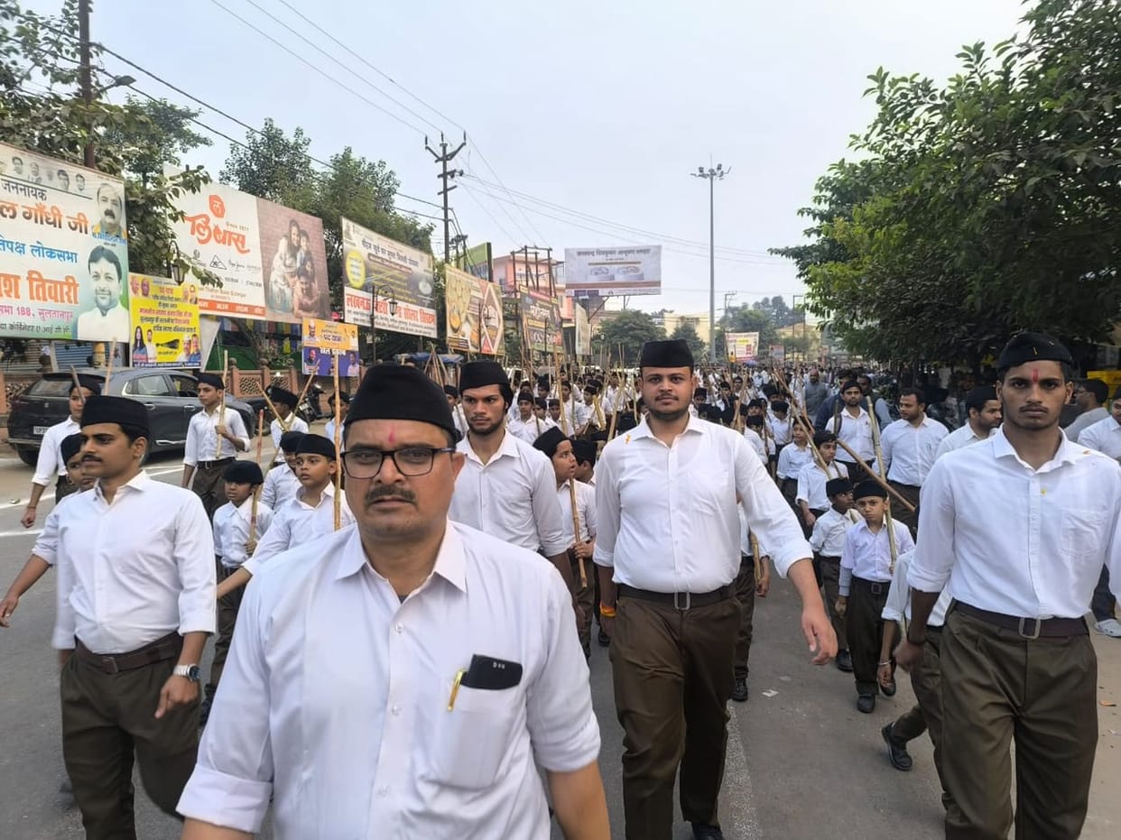 Child volunteers carried out street march in the city