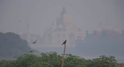 ताजमहल पर छाई धुंध