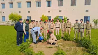 NCC cadets gave the message of environmental protection by planting trees.