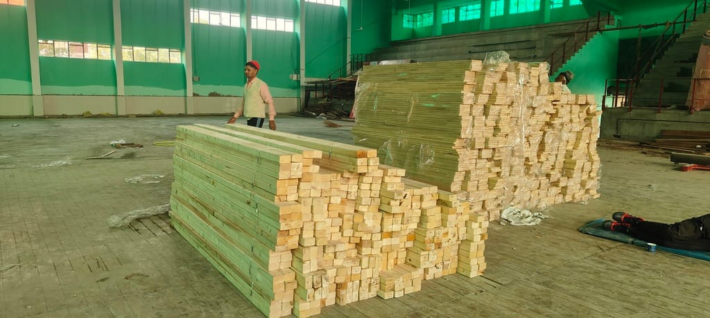 The gymnastics hall of Bhim Stadium is being renovated at a cost of Rs 20 lakh.