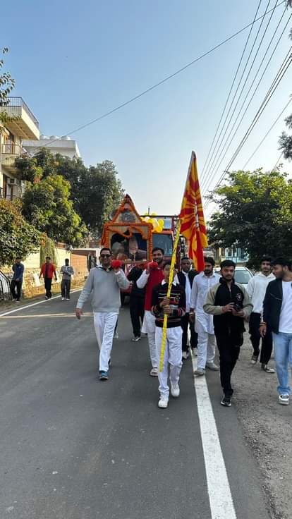 Procession taken out on the birth centenary of Satya Sai Baba