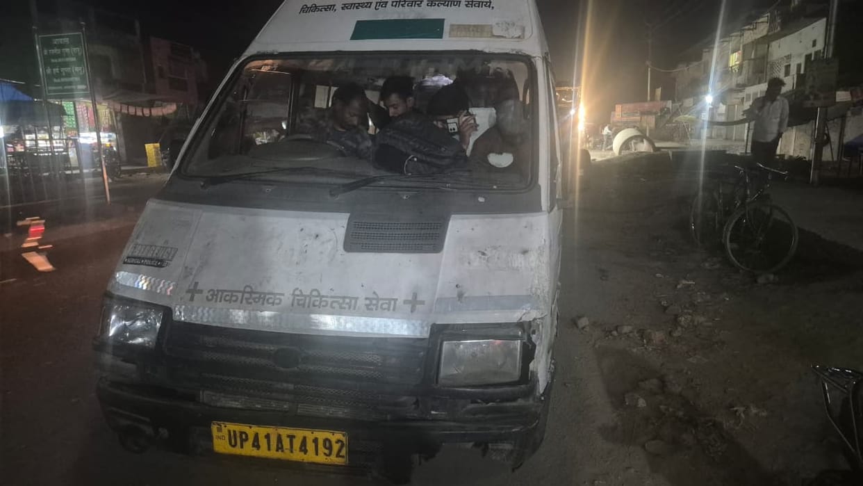 Patients are upset, passengers are being transported by ambulance