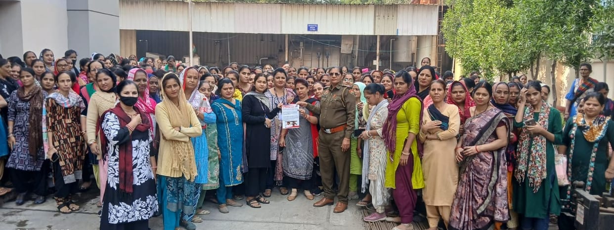 Durga Shakti team made women aware about trip monitoring service
