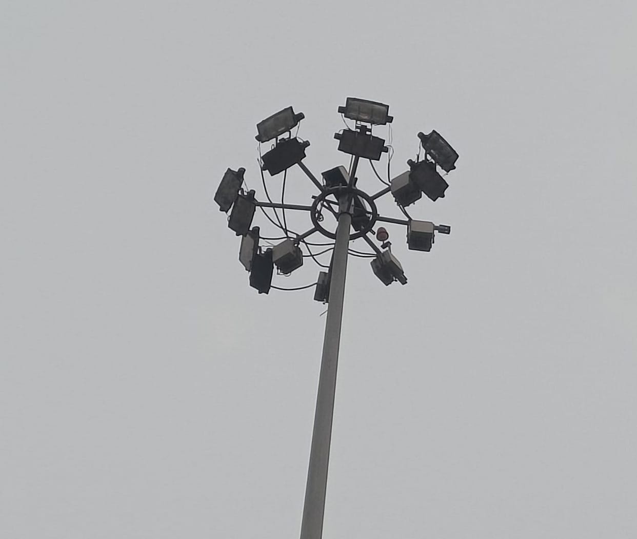 Fog descends, yet highway safety measures remain incomplete, with streetlights also out of commission.