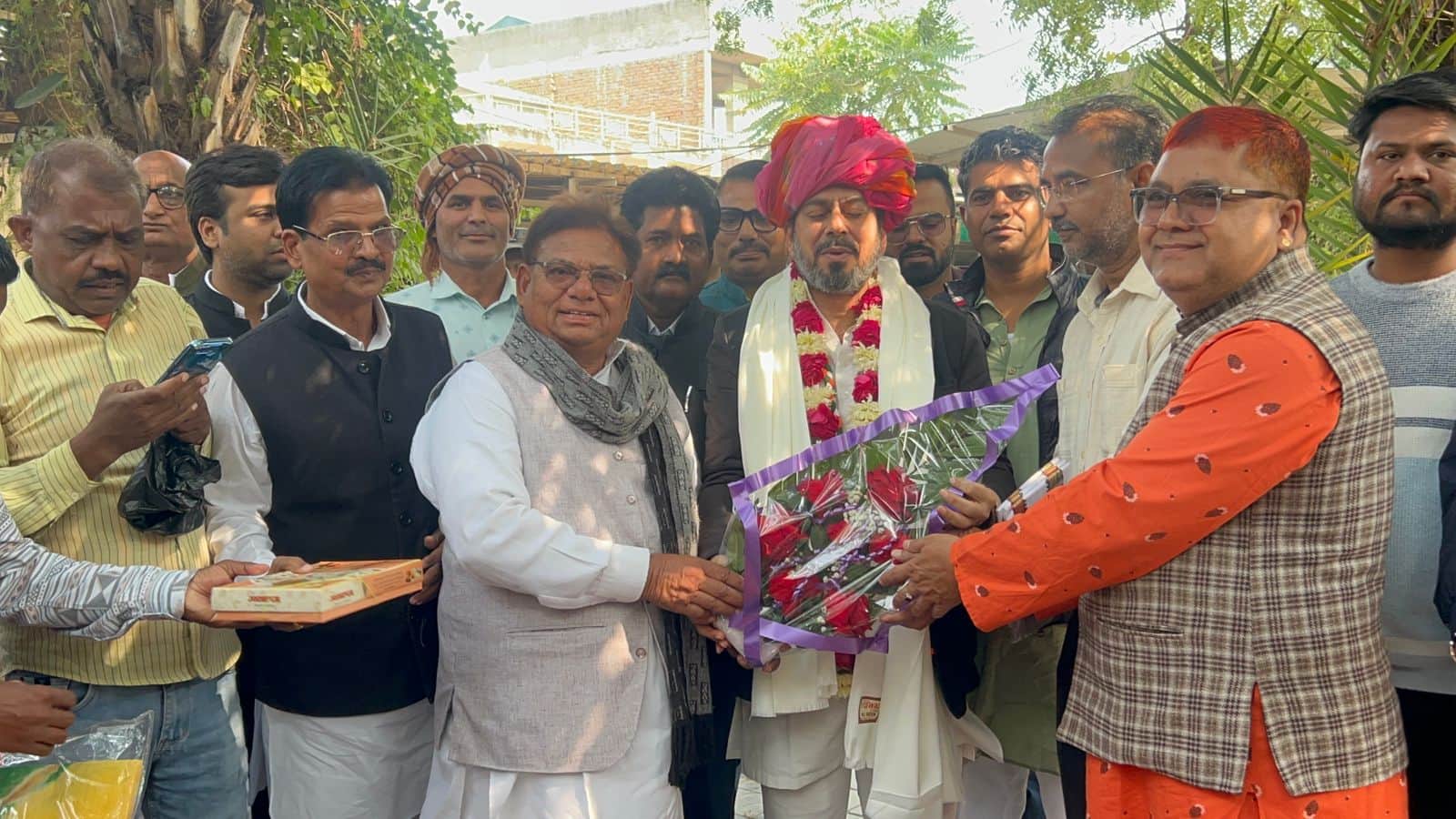 कांग्रेस जिलाध्यक्ष सऊद सईदी का जोरदार स्वागत