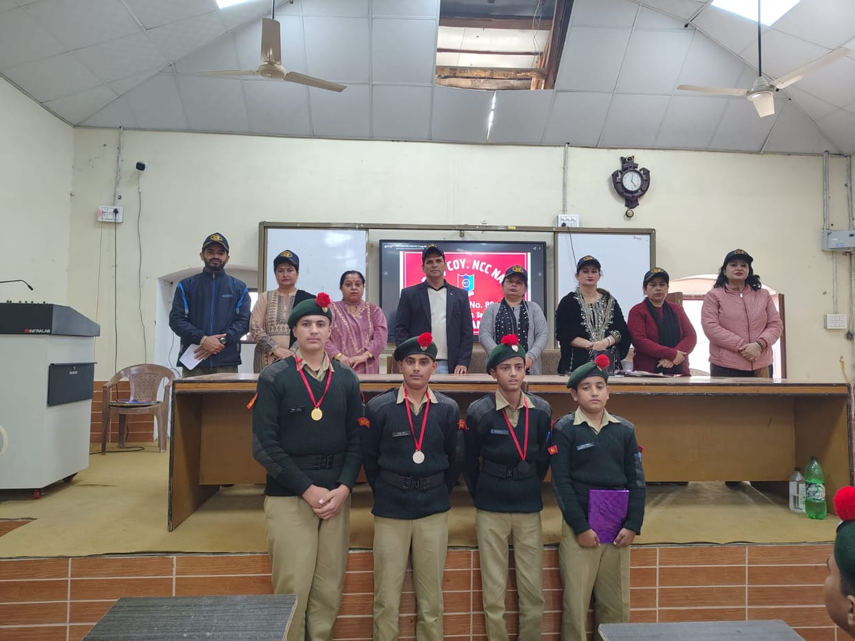 Saurabh Chauhan tops in speech and Akshit tops in poster making