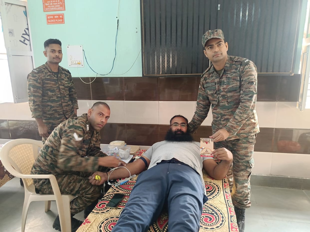 Blood donation camp for Army on Divyang Day on December 3 in Chhudani