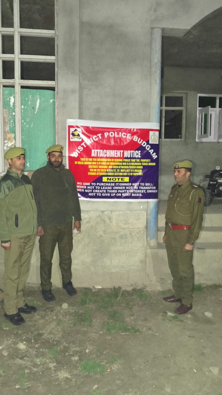 Budgam, Property Seized, Drug Smuggler