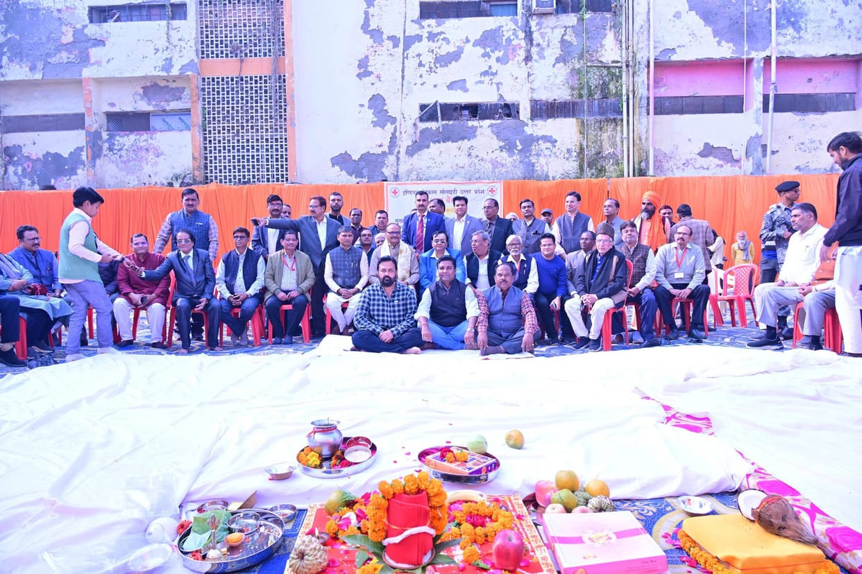 Deputy CM performed Bhoomi Pujan of Red Cross Blood Bank