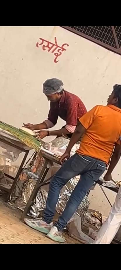 A confectioner spit on the bread prepared at an engagement ceremony and was arrested.