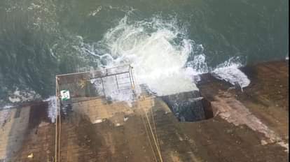 Water flowing continuously from Chandraprabha Dam