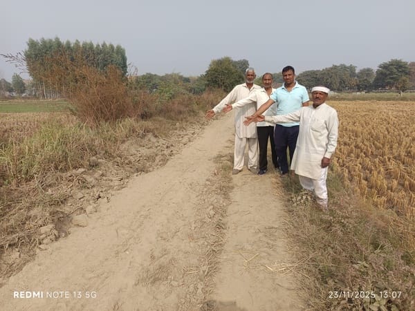 Even after 11 years, one and a half kilometer road has not been built, people are going to the railway station on a dirt road.