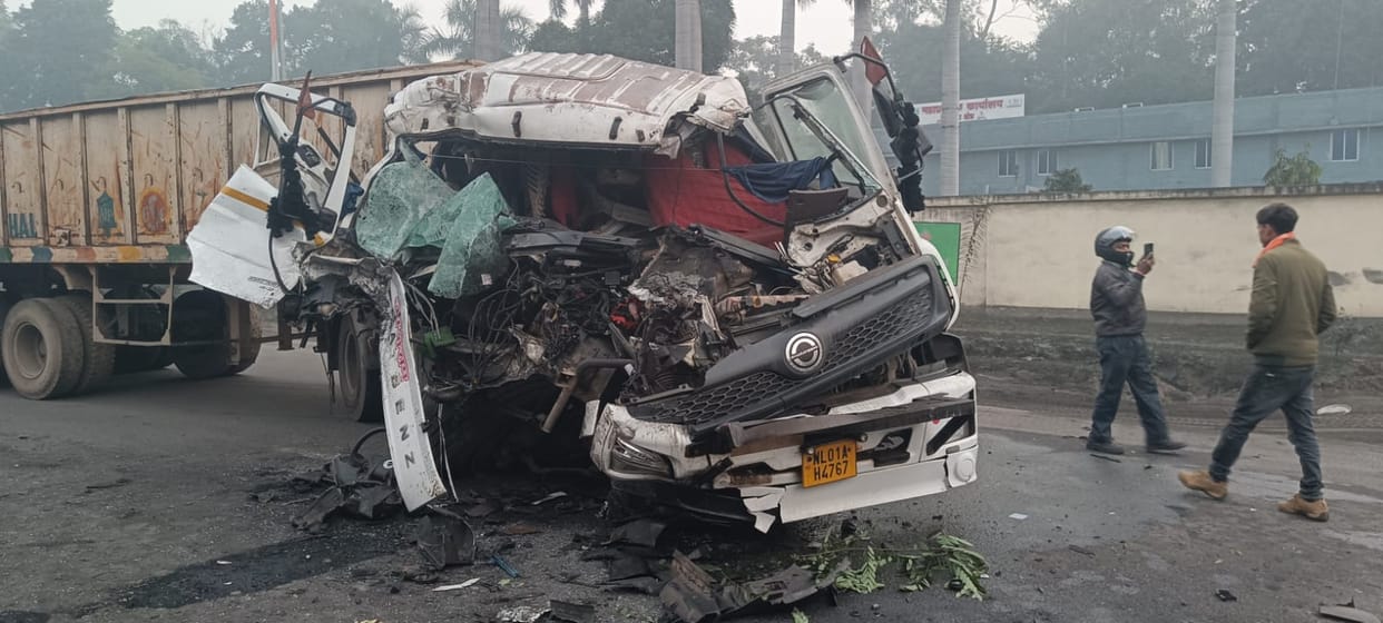 Two including woman killed in road accidents, body of truck driver stuck in cabin
