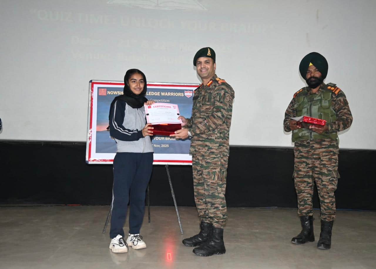 श्रोत संवाद फोटो:- भारतीय सेना  ने विभिन्न स्कूली बच्चों के लिए क्विज प्रतियोगिता का आयोजन की