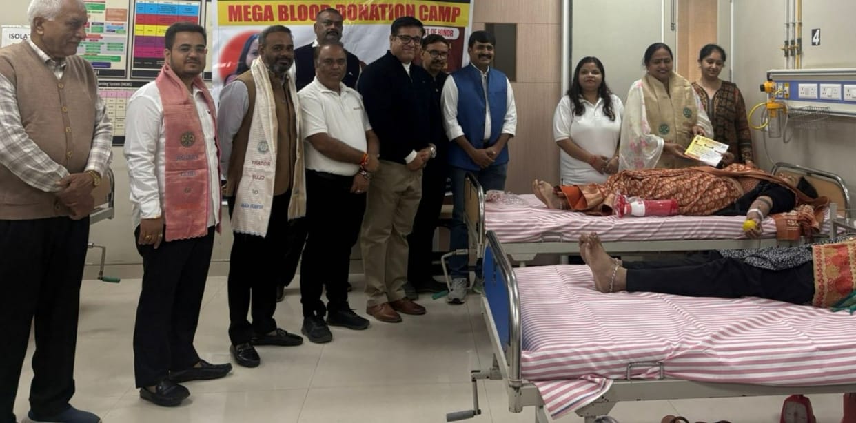 72 people donated blood in the camp of Rotary Club of Rewari.