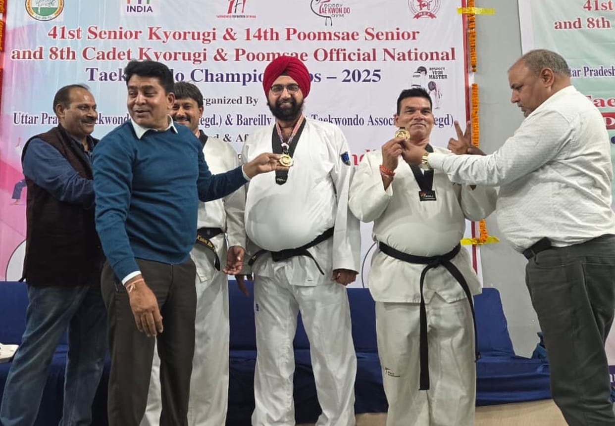 Ajay won gold in the national taekwondo competition