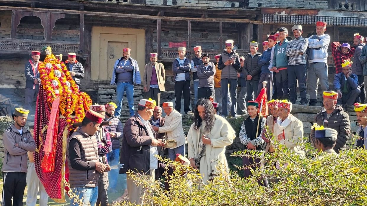 Nathan's deity Kartik Swami sets out on a parikrama