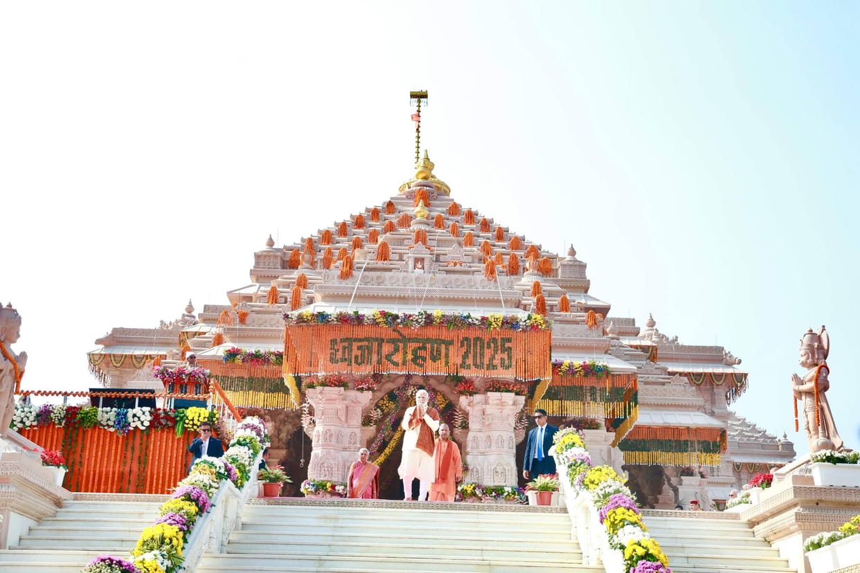 Ram Temple flag hoisting ceremony: PM Modi gave the mantra of social harmony