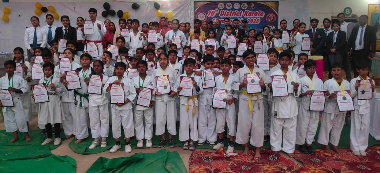 Players showed their talent in Karate and won medals.