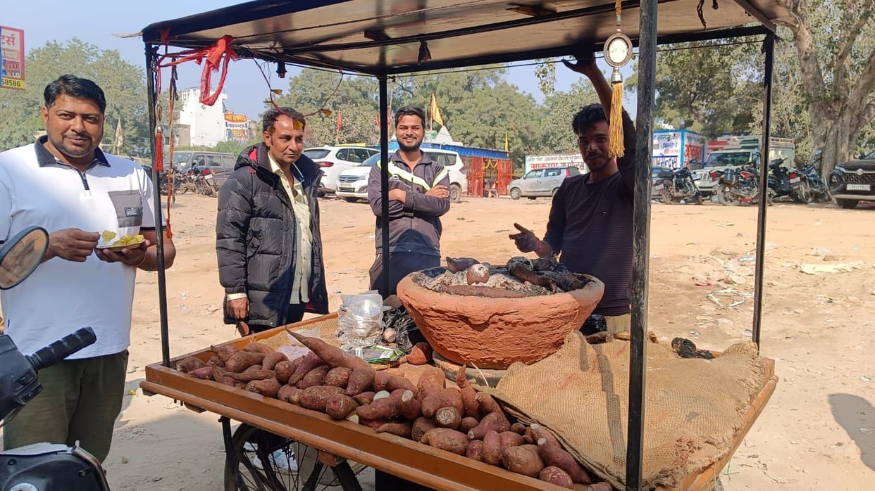With the onset of winter, the demand for slow-roasted sweet potatoes increased.