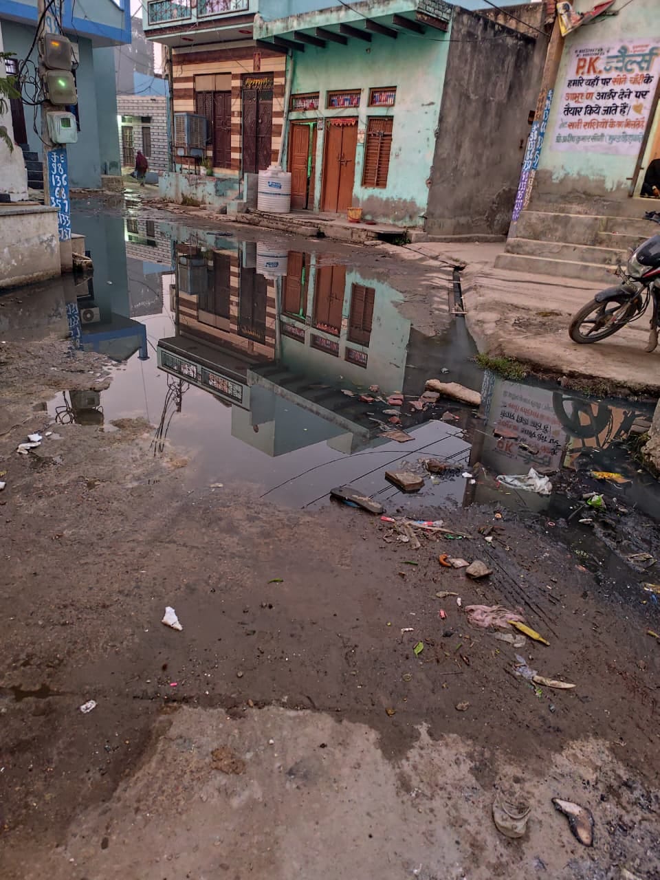 Villagers are troubled due to lack of drainage of dirty water