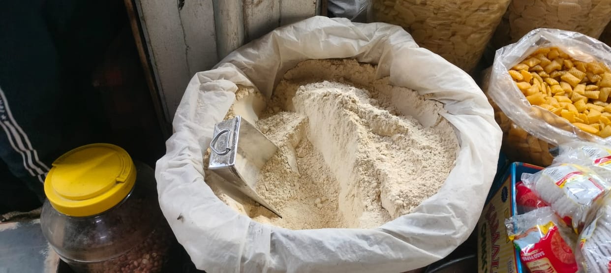 Rice flour in gram flour... Rasgullas are being colored with chemicals