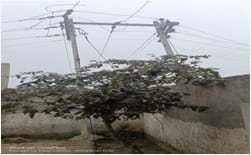 The danger of high tension lines looms over the heads of children from 28 schools.