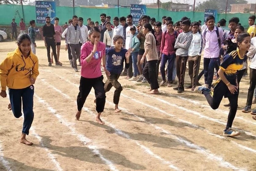 Vaishnavi came first in the 100 meter race