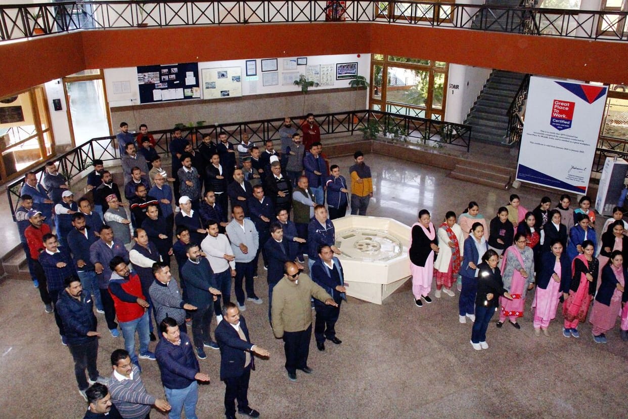 Mass recitation of the Preamble of the Constitution at Rampur Hydroelectric Project