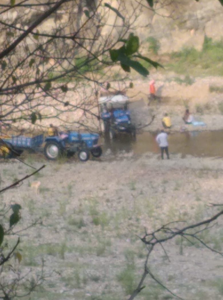Mining is going on day and night near Malangan Dodru village.