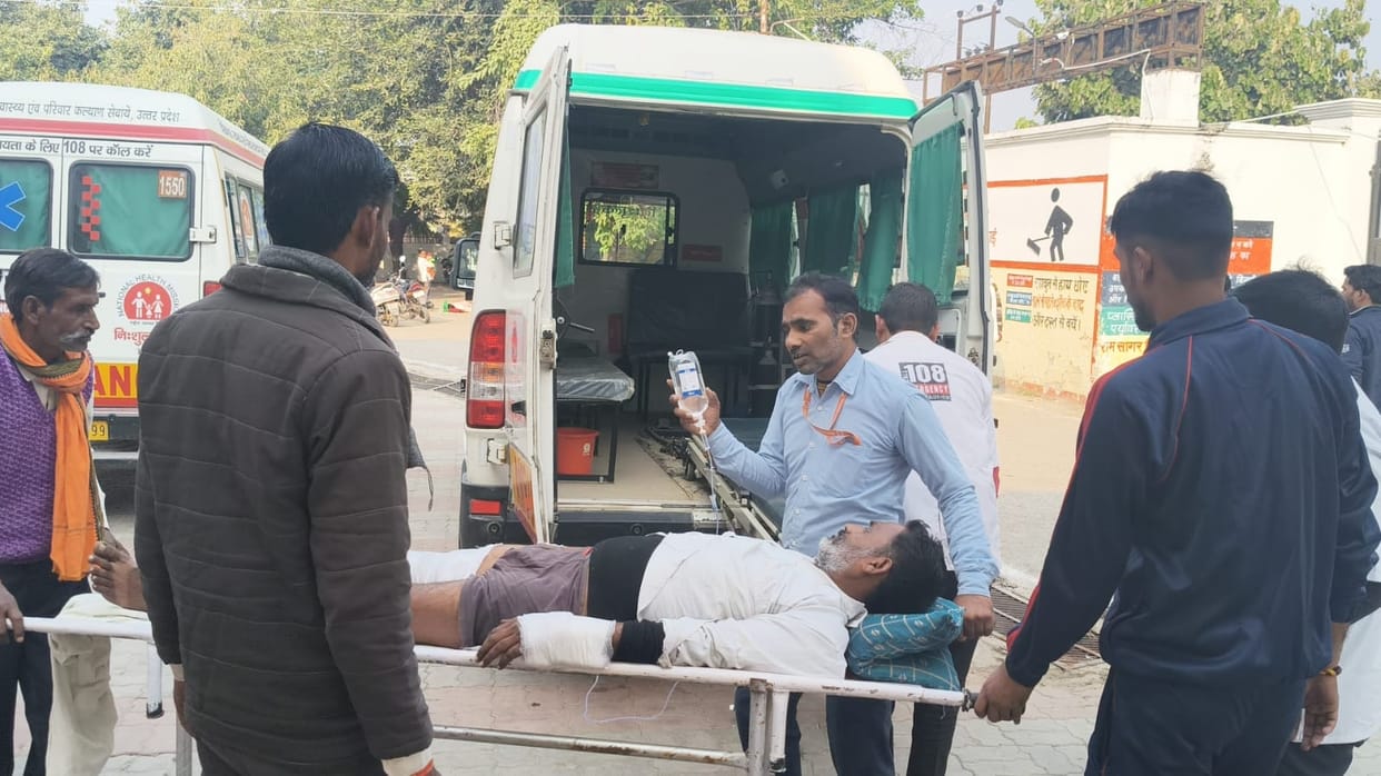 The ambulance arrived after 25 calls in three hours.
