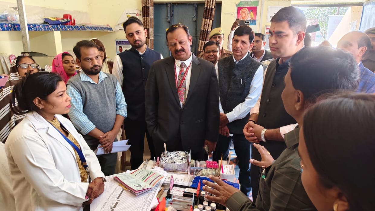 Additional Secretary learnt about the reality of composite school and Anganwadi centre