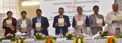 Biogas can be produced from straw in 15 days using bacteria.